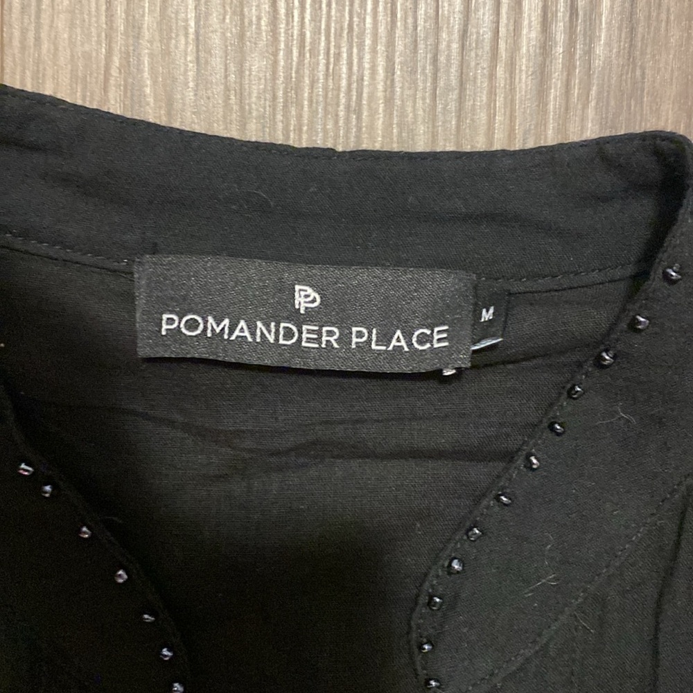 Tuckernuck POMANDER PLACE Black Ophelia Beach Coverup Resort Dress Drop Waist M - Picture 12 of 13